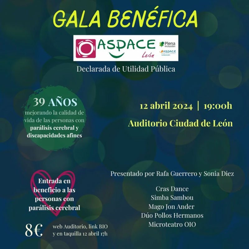 Gala benéfica ASPACE. Auditorio ciudad de León