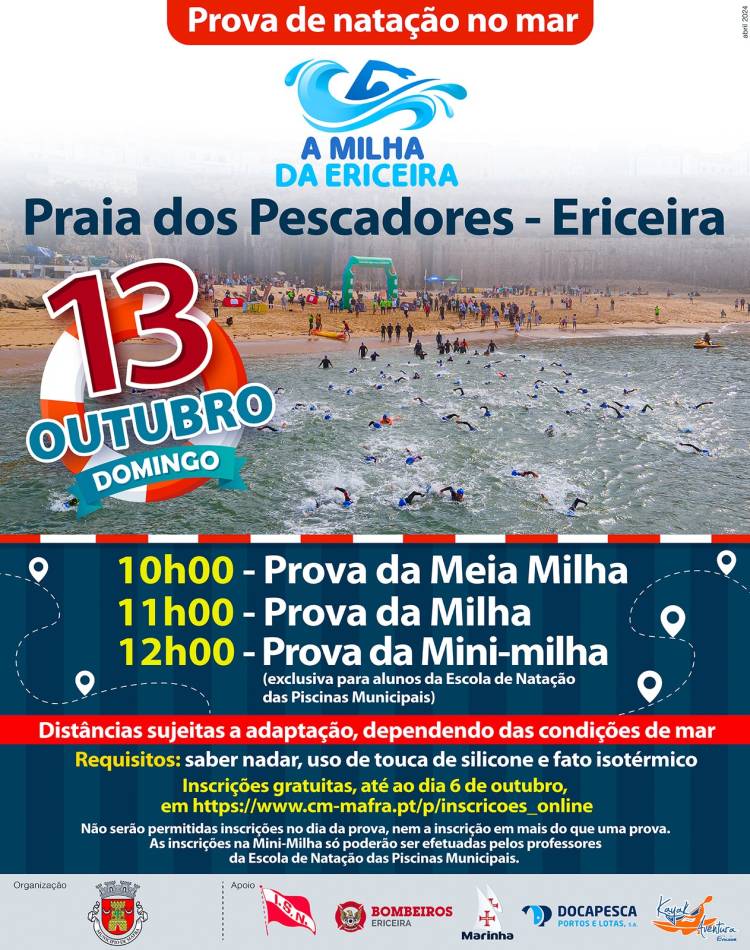 Prova de Natação no Mar 'A Milha da Ericeira'