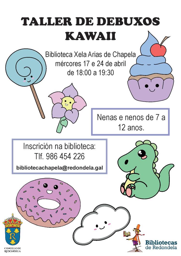 Obradoiro de debuxos kawaii na Biblioteca Xela Arias