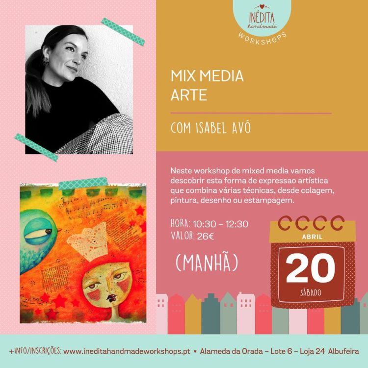 Workshop: Mix Media Arte com com Isabel Avó