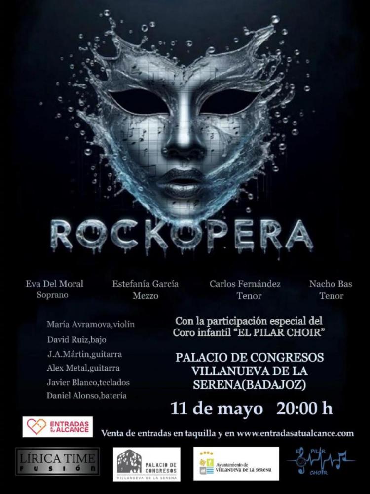 Concierto Rockopera. Espectáculo fusión rock y ópera.