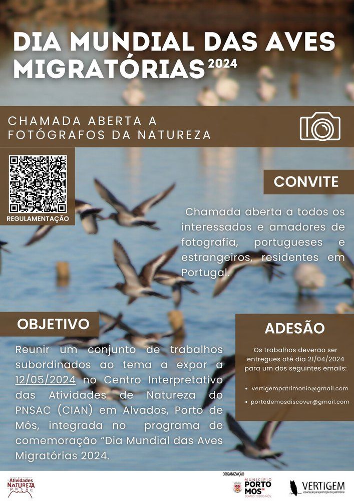 Chamada Aberta a Fotógrafos da Natureza - Dia Mundial das Aves Migratórias