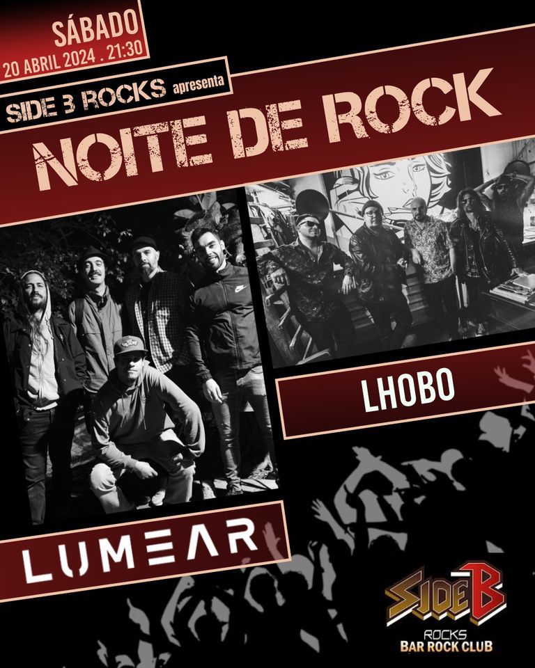  LUMEAR + LHOBO - Este Sábado no Side B Rocks