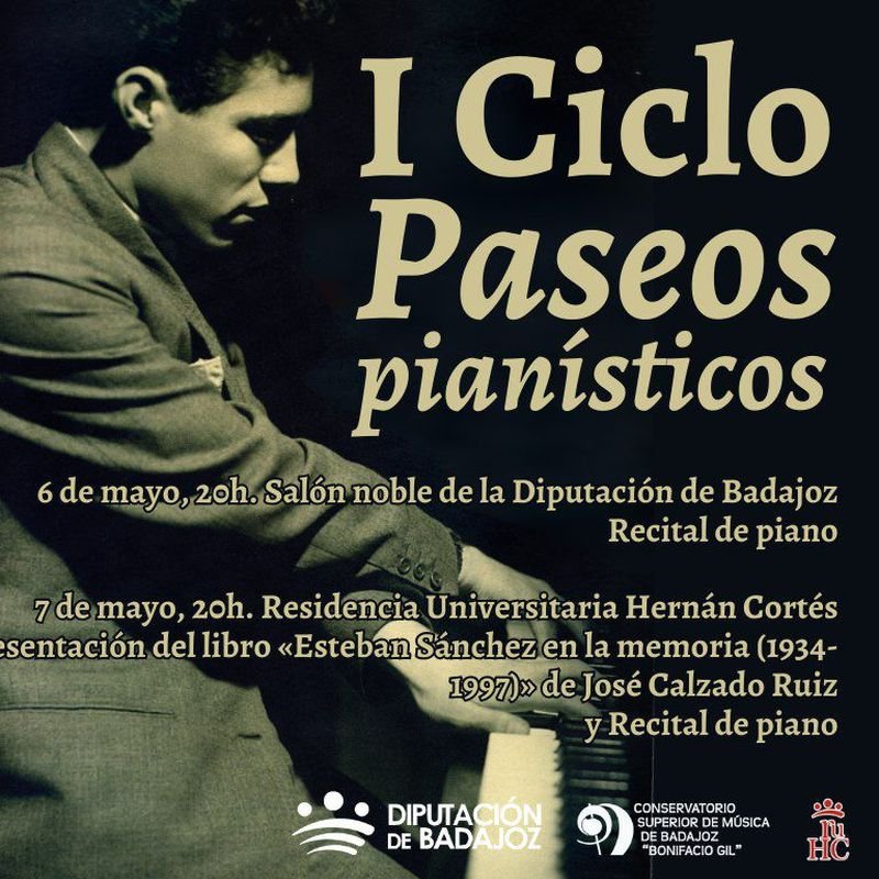 'Presentación del libro Estebán Sánchez en la memoria y recital de piano I Ciclo paseos pianisticos'