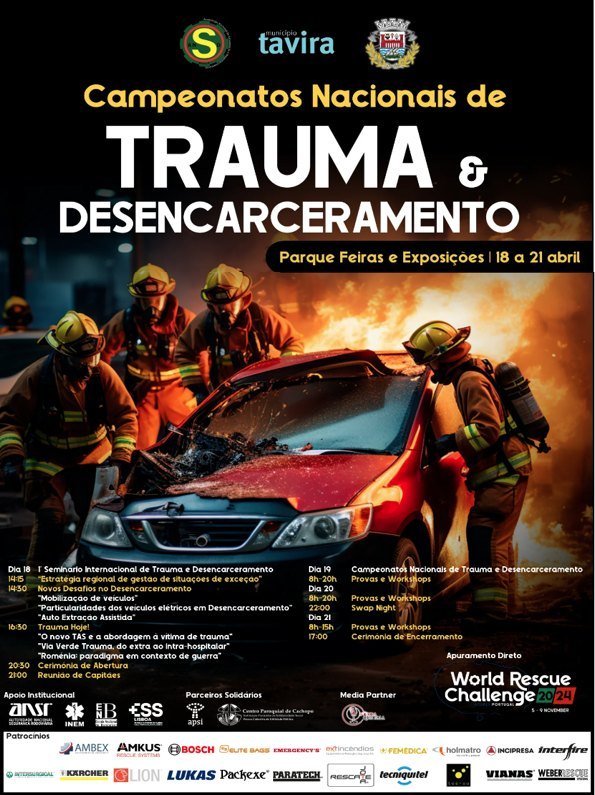 Corpo de Bombeiros Municipais de Tavira |Campeonatos Nacionais de Trauma & Desencarceramento 