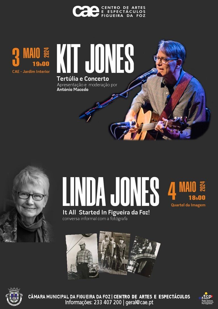 Tertúlia e concerto com Kit Jones | À conversa com Linda Jones: 'It All Started in Figueira da Foz'