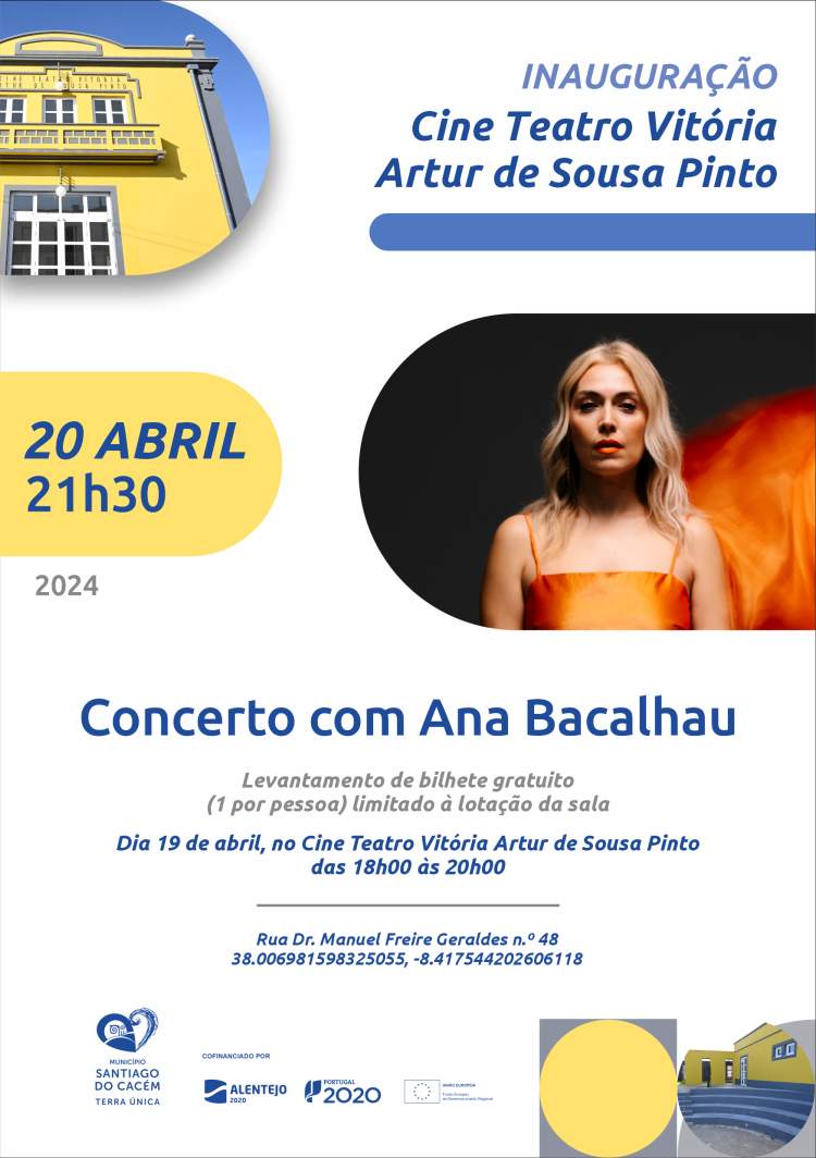 Concerto com Ana Bacalhau no Cine Teatro Vitória Artur de Sousa Pinto