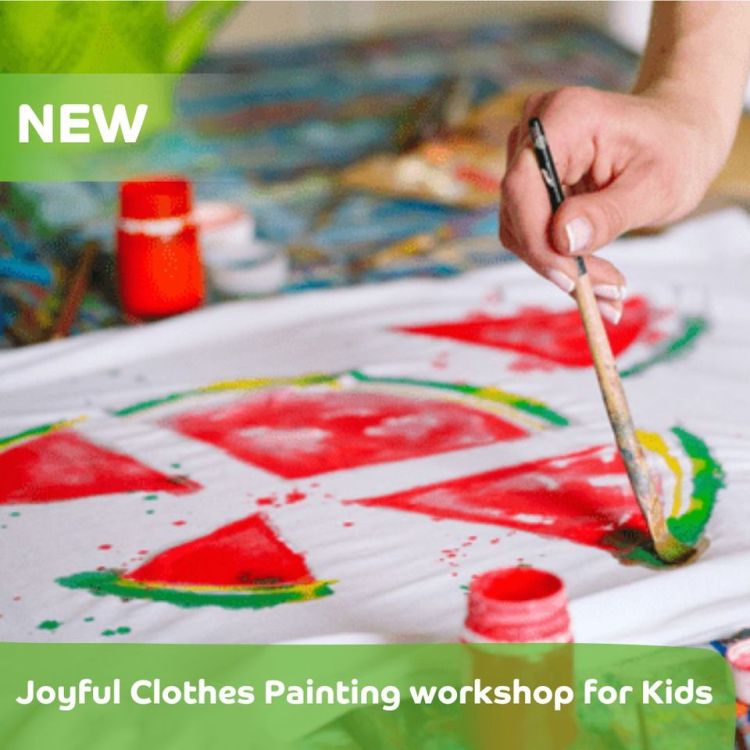  JOYFUL CLOTHES PAINTING - for KIDS - In Art Studio