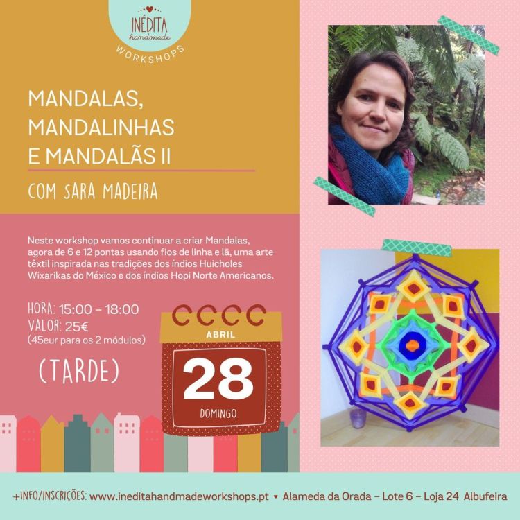 “Mandalas, Mandalinhas e Mandalãs  - Mandalas de 6 e 12 pontas - Arte têxtil criativa e meditativa, 