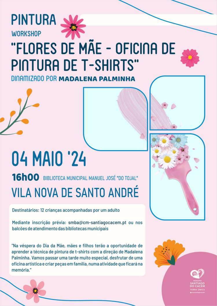 Workshop Flores de Mãe – Oficina de Pintura de T-Shirts