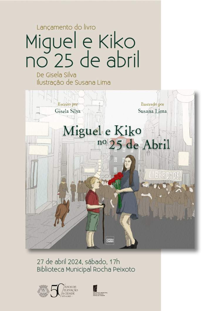 Lançamento do livro 'Miguel e Kiko no 25 de Abril'