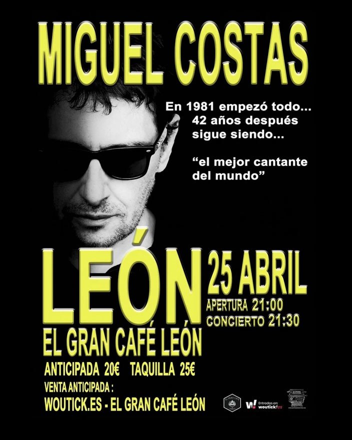 Miguel Costas en concierto. El Gran Café León