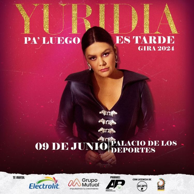 Yuridia en Costa Rica 2024 | Evento Oficial