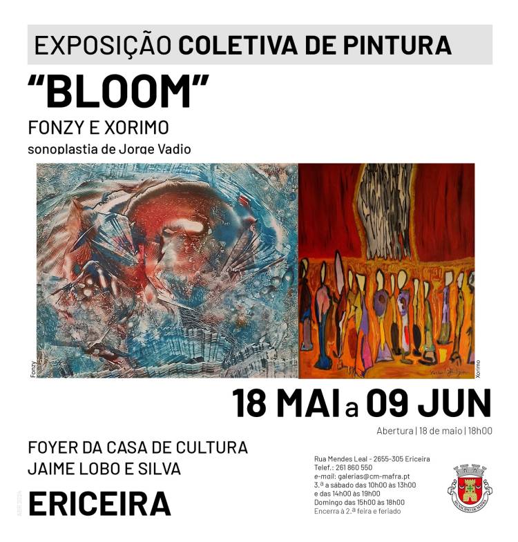 Exposição Coletiva de Pintura 'BLOOM', de Fonzy e Xorimo