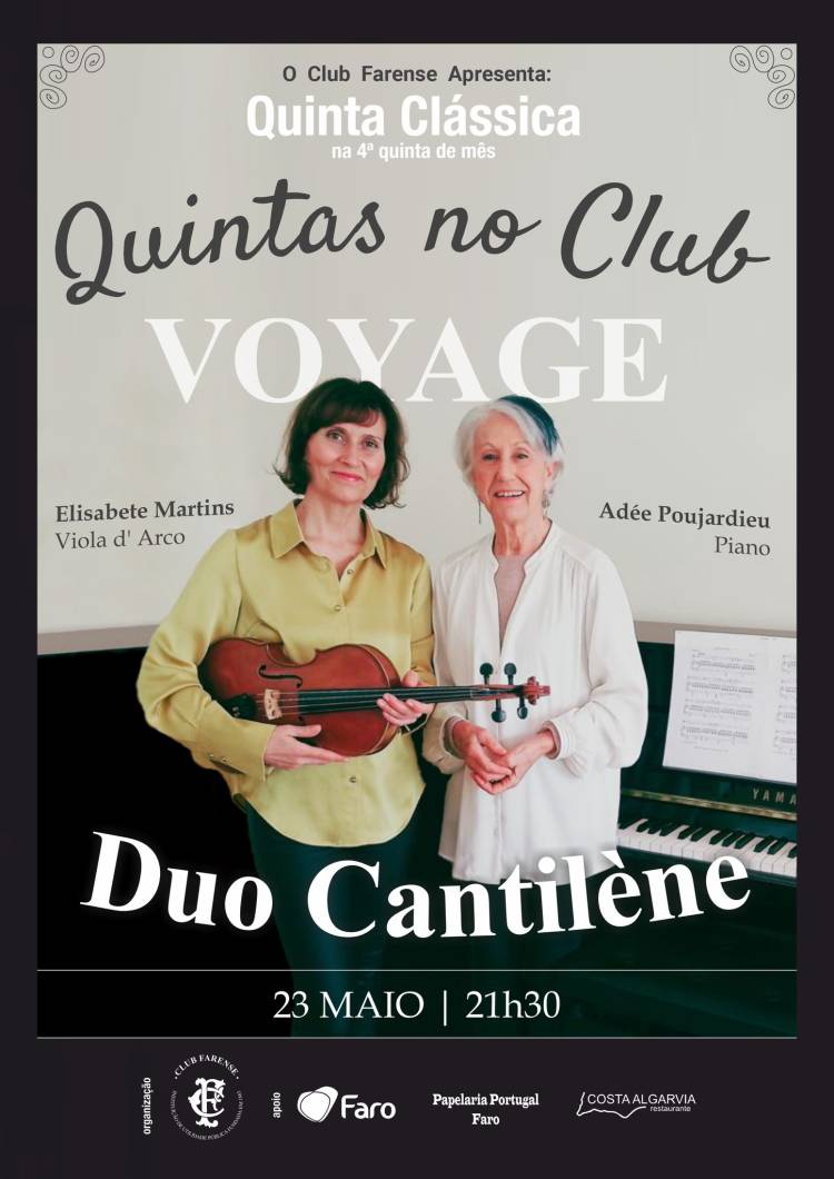 QUINTA CLÁSSICA - 'VOYAGE' Duo Cantilène Elisabete Martins (viola d'arco) e Adée Poujardieu (piano)