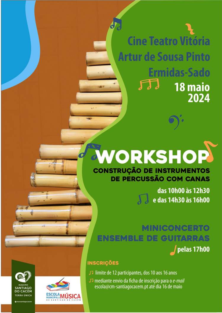 Workshop Construção de Instrumentos de Percussão com Canas