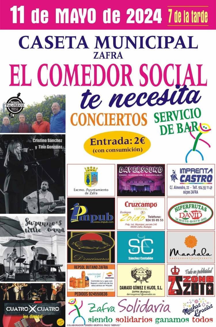 EL COMEDOR SOCIAL TE NECESITA ¡NOS VAMOS DE CONCIERTO!