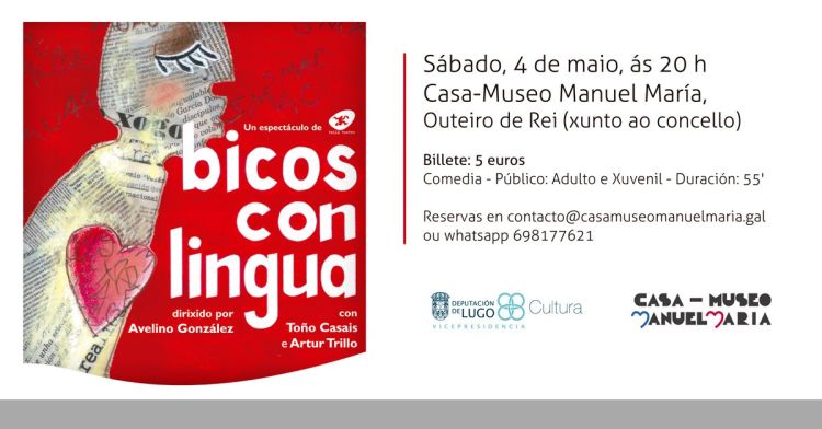 'Bicos con lingua', de Talía Teatro, na Casa-Museo Manuel María