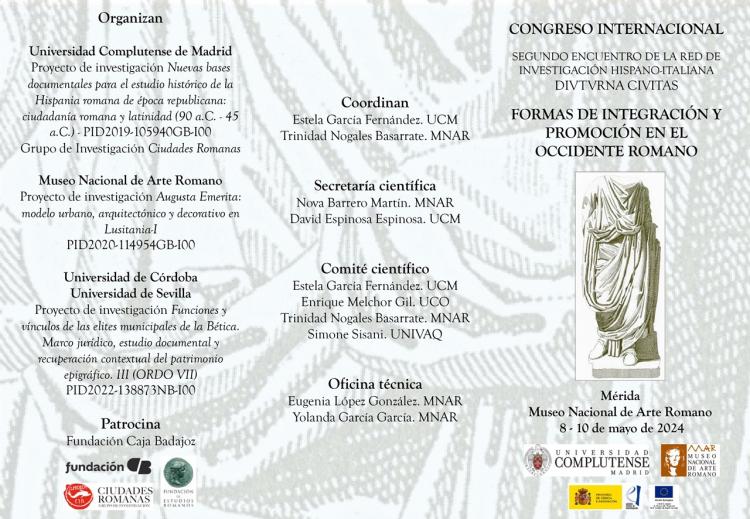 Congreso Internacional ‘Formas de integración y promoción en el Occidente romano’