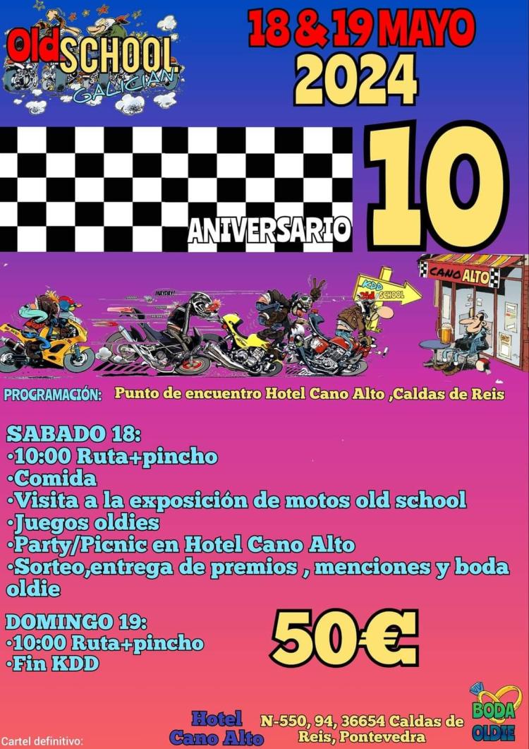 10° Aniversario Old School Motero