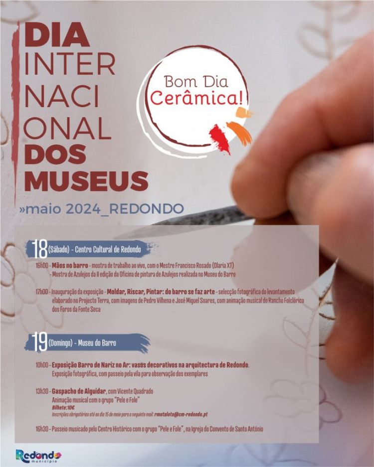 Dia Internacional dos Museus | Bom Dia Cerâmica! | 18 e 19 de maio | Redondo