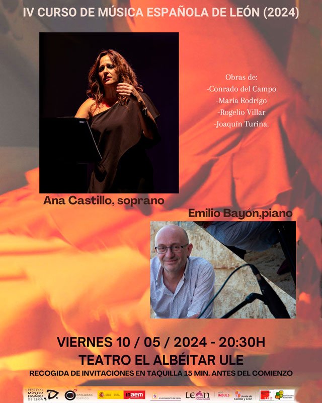 Concierto de canto y piano a cargo de Ana Castillo y Emilio Bayón. Teatro El Albéitar