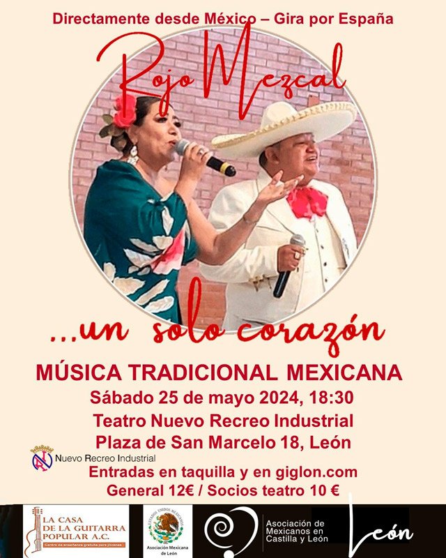 Rojo Mezcal … un solo corazón. Música tradicional mexicana. Teatro Nuevo Recreo Industrial