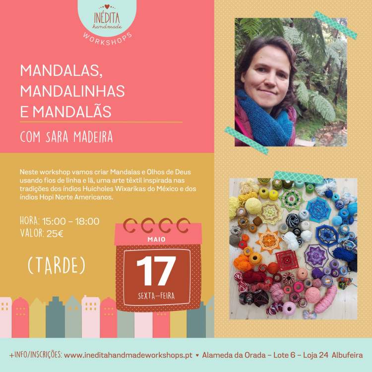 Workshop: Mandalas, Mandalinhas e Mandalãs com Sara Madeira