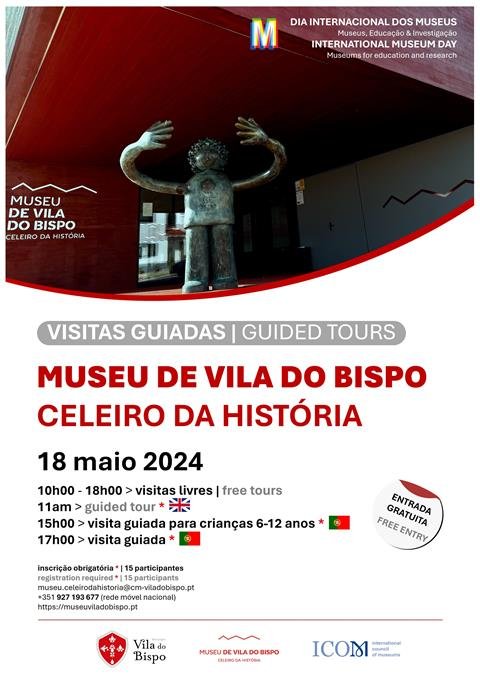 Dia Internacional dos Museus - Visitas Guiadas ao   Museu de Vila do Bispo - Celeiro da História