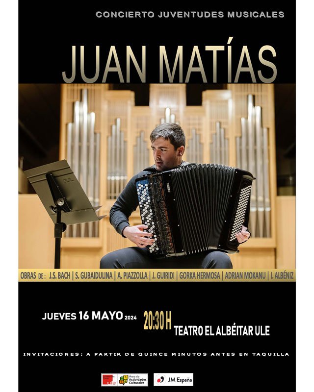 Juan Matías. Concierto Juventudes musicales. El Albéitar.