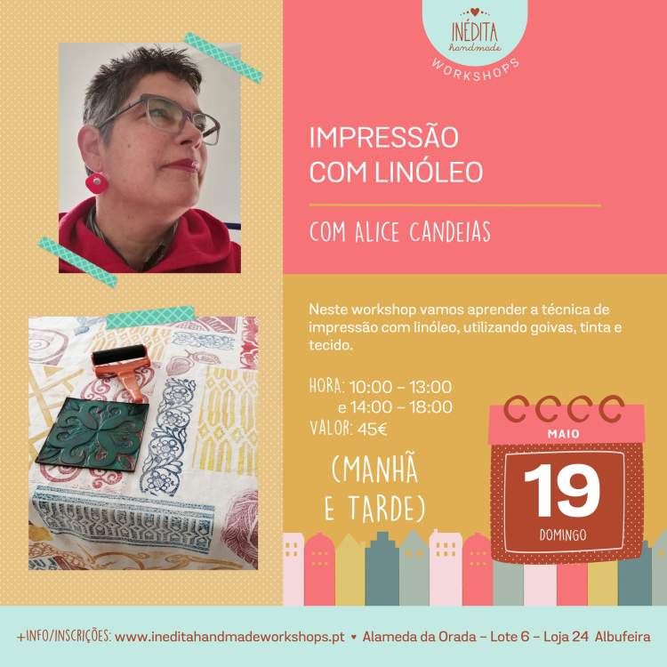 Workshop:  Impressão com Linoleo com Alice Candeias