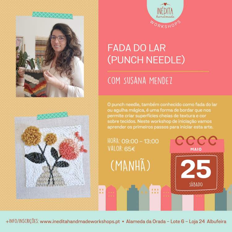 Workshop: Fada do lar/Punch Needle com Susana Mendez