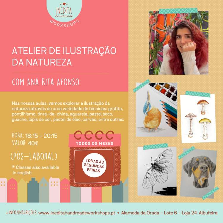 AULAS: Atelier de Ilustração da natureza – com Ana Rita Afonso