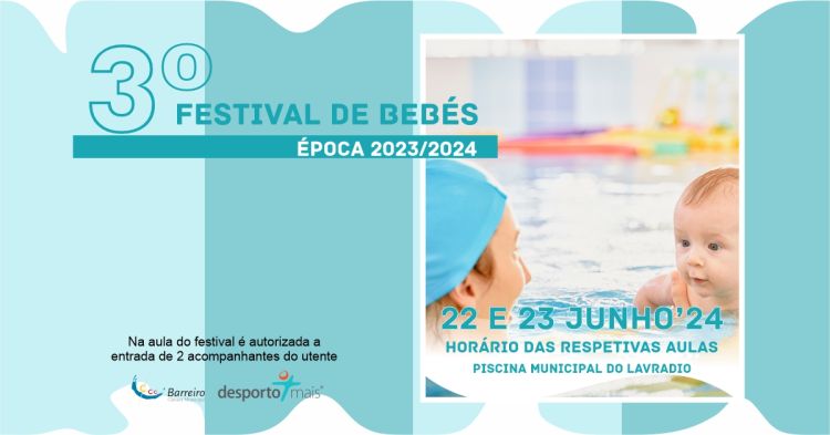 3º Festival de Bebés Época 2023/2024 | Circuito Natação Barreiro