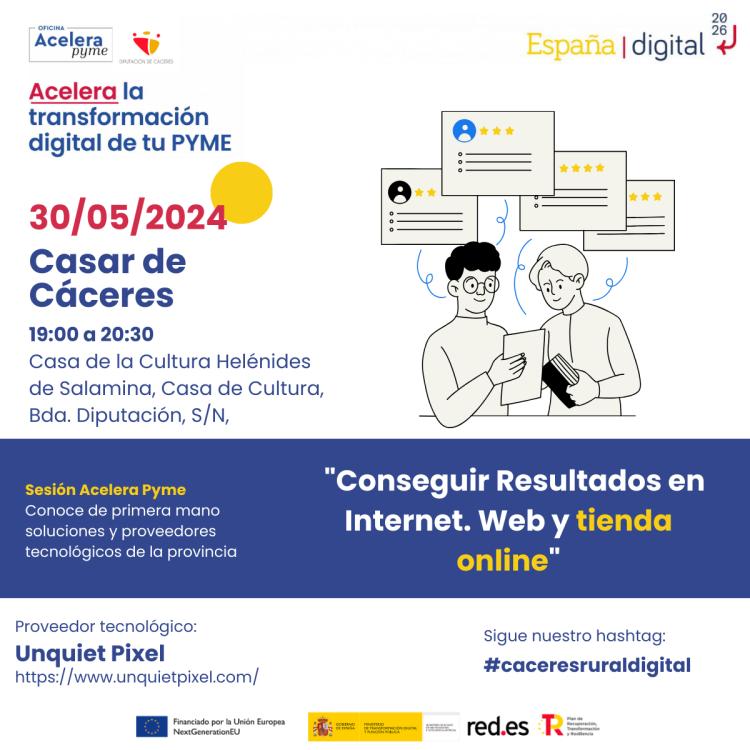 “Conseguir Resultados en Internet. Web y tienda online”. Casar de Cáceres