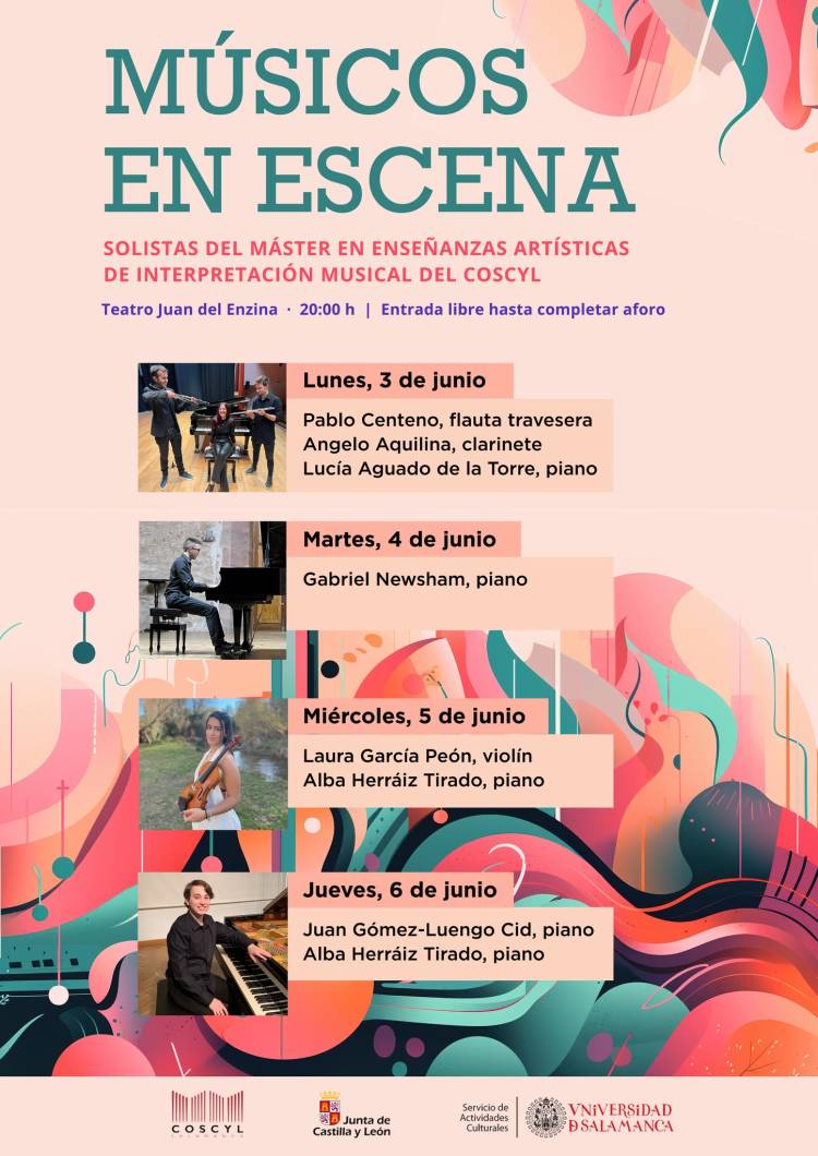 Músicos en escena DEL 3 AL 6 DE JUNIO DE 2024.  20:00H