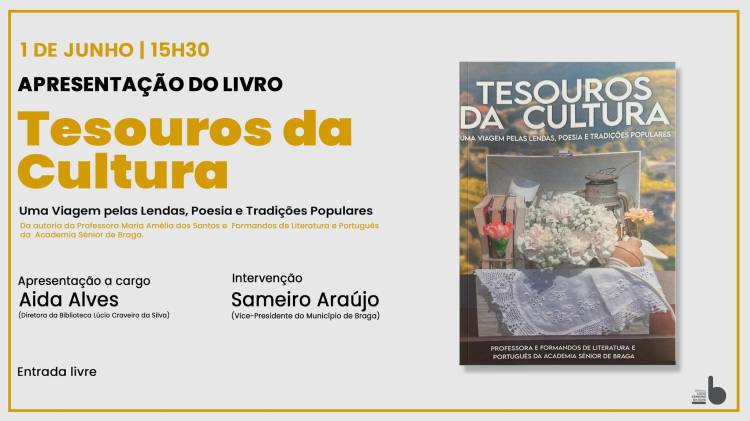  Apresentação do livro daTesouros da cultura: uma viagem pelas lendas, poesia e tradições populares'