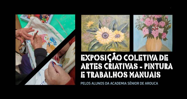 Exposição coletiva de artes criativas – pintura e trabalhos manuais