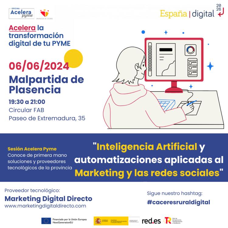Inteligencia Artificial y Automatizaciones Aplicadas al Marketing y las Redes Sociales. Malpartida de Plasencia