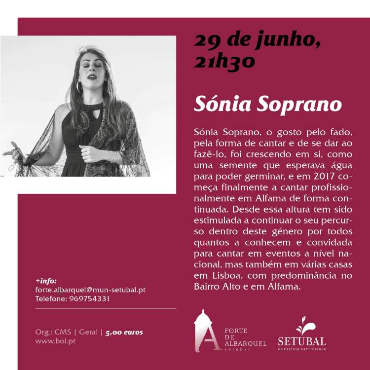 Concerto de Sónia Soprano| Programação Cultural do Forte de Albarquel 2024