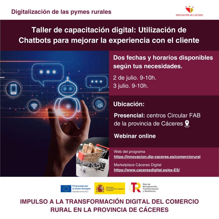 Taller de capacitación digital: Utilización de Chatbots para mejorar la experiencia con el cliente