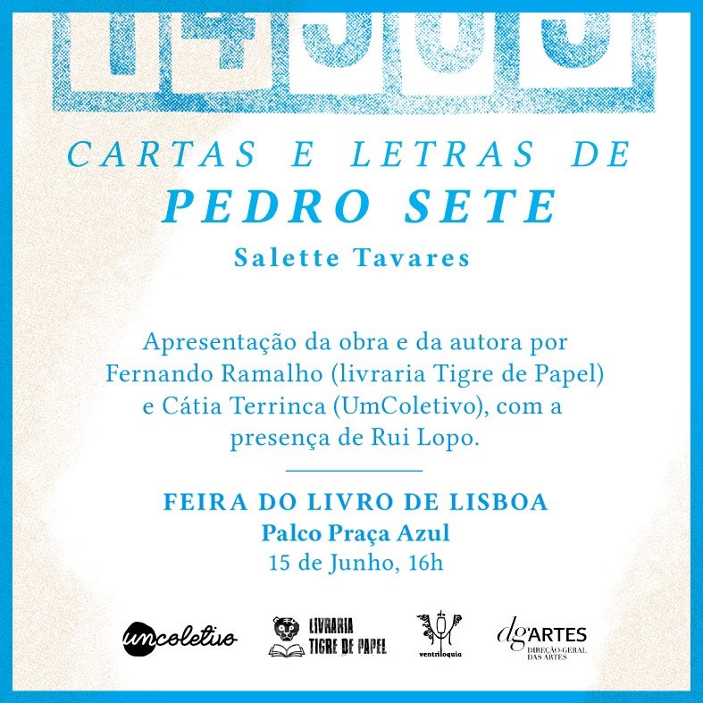 Lançamento do livro Cartas e Letras de Pedro Sete, de Salette Tavares