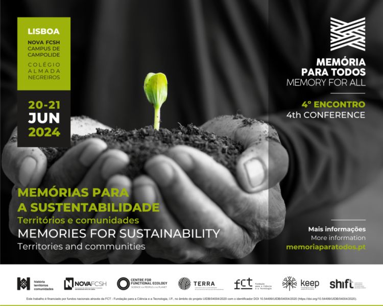 4º Encontro Memória para Todos - Memórias para a sustentabilidade Territórios e Comunidades