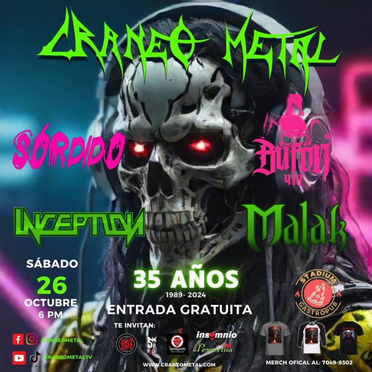 35 Años de Craneo Metal - Stadium - 26 de Octubre.