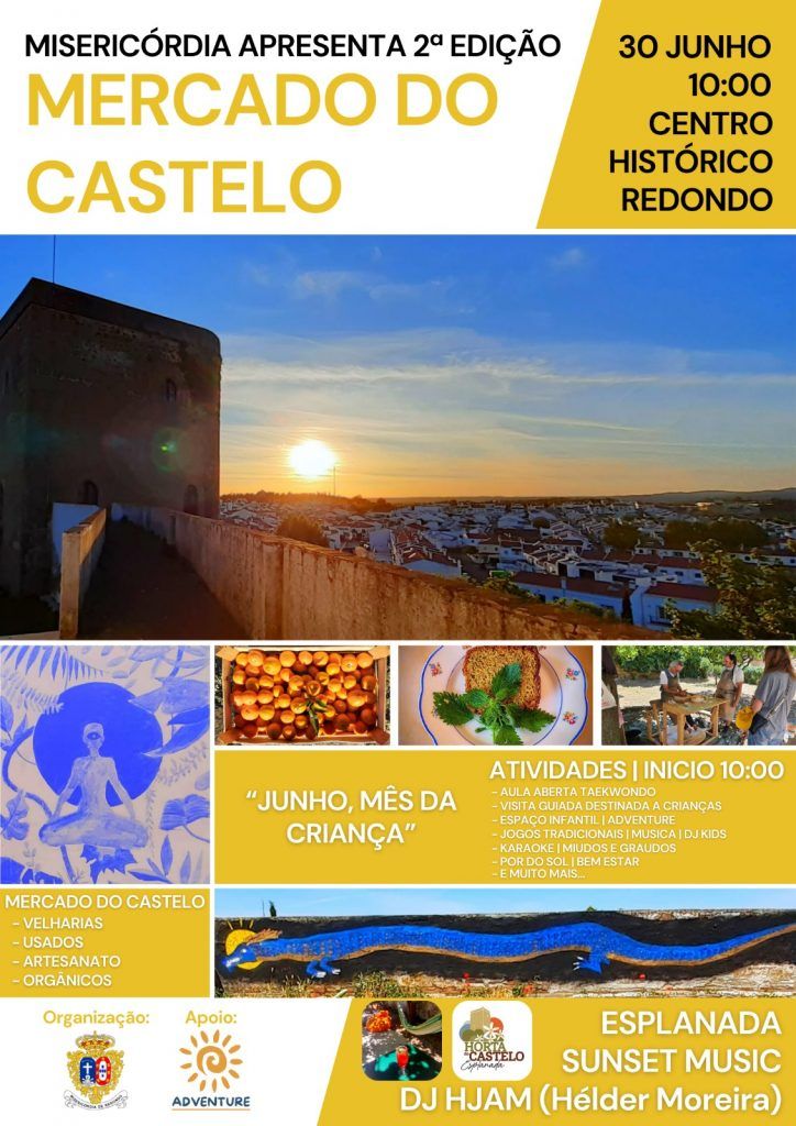 Misericórdia de Redondo – Mercado do Castelo | 30 de junho | 10h00 | Centro Histórico de Redondo