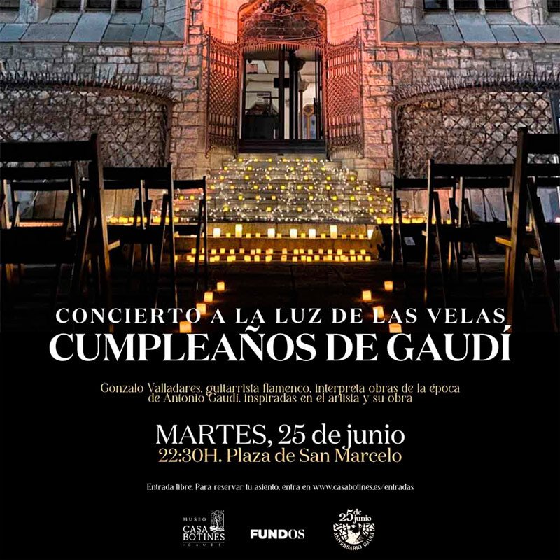 Concierto de cumpleaños de Antonio Gaudí. Plaza de San Marcelo