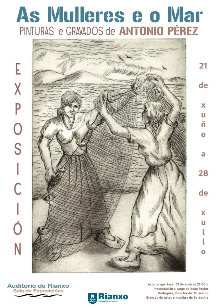 Exposición As Mulleres e o Mar, pinturas e gravados de Antonio Pérez
