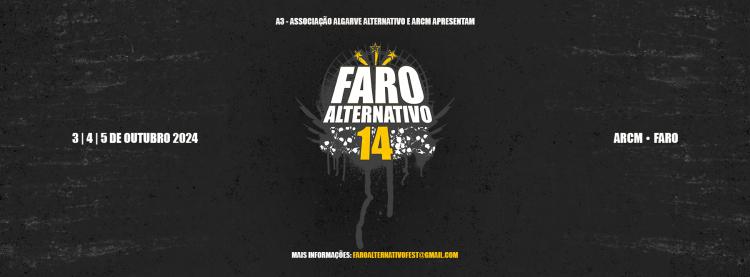 FARO ALTERNATIVO 14 | ARCM, Faro | 3, 4 e 5 Outubro 2024