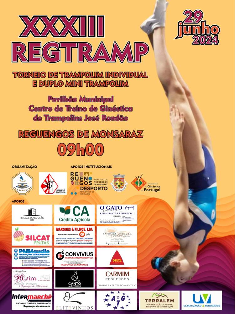 RegTramp 2024 – Torneio de trampolim individual e duplo mini trampolim