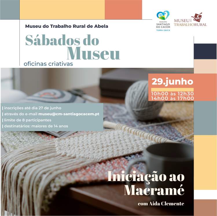 Sábados do Museu – Oficinas Criativas – Iniciação ao Macramé